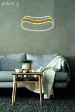 Load image into Gallery viewer, Hot Dog - LED Neon Sign, Hot Dog neon sign for kitchen, Fast Food neon sign, hot dog light neonartUA