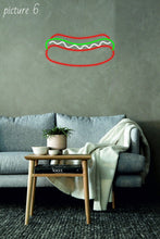 Load image into Gallery viewer, Hot Dog - LED Neon Sign, Hot Dog neon sign for kitchen, Fast Food neon sign, hot dog light neonartUA
