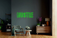 Load image into Gallery viewer, Hustle - LED light neon sign, entrepreneur gift, business owner gift, hustle quotes neonartUA