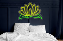Load image into Gallery viewer, Neon water lily sign, lotus flower neon sign, home decor neon sign, custom neon sign