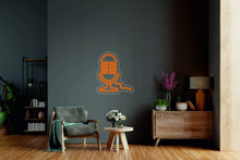 Load image into Gallery viewer, Microphone sign - LED neon light sign for music studio neonartUA