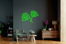Load image into Gallery viewer, Monstera Leaf Neon Light, one line neon sign, monstera sign for bedroom neonartUA