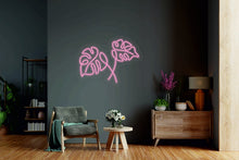 Load image into Gallery viewer, Monstera Leaf Neon Light, one line neon sign, monstera sign for bedroom neonartUA