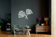 Load image into Gallery viewer, Monstera Leaf Neon Light, one line neon sign, monstera sign for bedroom neonartUA