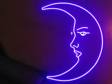 Load image into Gallery viewer, Moon neon sign, moon neon light sign, moon neon light neonartUA