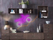 Load image into Gallery viewer, Motorcycle neon signs, bike neon sign, car neon sign, gift children neon sign, biker present neon sign purpule