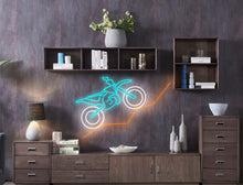 Load image into Gallery viewer, Motorcycle neon signs, bike neon sign, car neon sign, gift children neon sign, biker present neon sign turquoise