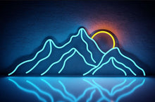 Load image into Gallery viewer, Mountain neon sign, wall art, landscape, bedroom Sign neon art, Mountain Art Light Sign, Led light Wall Decor decor, Custom Neon Sign