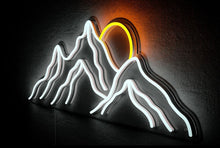 Load image into Gallery viewer, Mountain neon sign, Mountain Art Light Sign, Neon Mountain sign