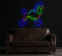Load image into Gallery viewer, Poodle neon sign, dog led sign, pet shop decor led light, custom gift for pet lover, poodle wall decor