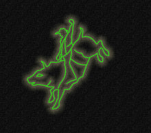 Load image into Gallery viewer, Rodeo neon sign, cowboy riding bull led neon, cowboys bull rodeo led sign, western decor neon light, cowboy decor, Texas Western Cowboy Rodeo