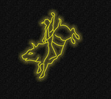Load image into Gallery viewer, Rodeo neon sign, cowboy riding bull led neon, cowboys bull rodeo led sign, western decor neon light, cowboy decor, Texas Western Cowboy Rodeo
