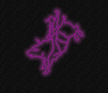 Load image into Gallery viewer, Rodeo neon sign, cowboy riding bull led neon, cowboys bull rodeo led sign, western decor neon light, cowboy decor, Texas Western Cowboy Rodeo