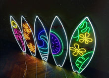 Load image into Gallery viewer, Surfboard neon sign, surfing led light, surf board light, Neon sign of a surfboard