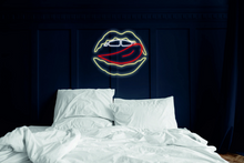 Load image into Gallery viewer, Tongue and lips neon sign, Neon lips and tongue symbol, Neon tongue and lips symbol