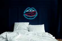 Load image into Gallery viewer, Tongue and lips neon sign, Neon lips and tongue symbol, Neon tongue and lips symbol