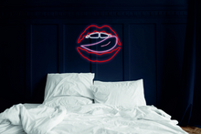 Load image into Gallery viewer, Tongue and lips neon sign, Neon lips and tongue symbol, Neon tongue and lips symbol