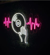 Load image into Gallery viewer, Vinyl record neon sign, Vinyl record led sign, music neon sign