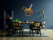 Load image into Gallery viewer, udon noodles wok in box neon light sign - led chinese wok, light lamp korean wok neonartUA
