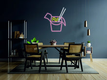 Load image into Gallery viewer, udon noodles wok in box neon light sign - led chinese wok, light lamp korean wok neonartUA