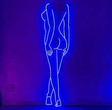 Load image into Gallery viewer, Beautiful woman's full-length neon sign