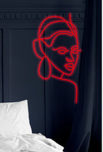 Load image into Gallery viewer, Woman face neon sign, girl face led, Face led sign, beautiful woman neon sign