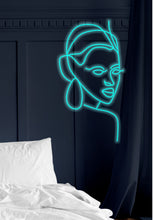 Load image into Gallery viewer, Woman face neon sign, girl face led, Face led sign, beautiful woman neon sign