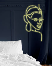Load image into Gallery viewer, Woman face neon sign, girl face led, Face led sign, beautiful woman neon sign