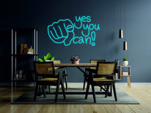 Load image into Gallery viewer, YES YOU CAN led neon sign | Neon Motivational Quotes, Inspirational neon Wall Hangings neonartUA