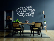 Load image into Gallery viewer, YES YOU CAN led neon sign | Neon Motivational Quotes, Inspirational neon Wall Hangings neonartUA