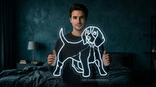 Load image into Gallery viewer, Beagle neon sign, Dog Led Neon Lights, Animal Signs, Nursery Wall Decoration, Puppy Dog Neon Sign Wall Decoration
