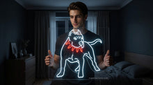Load image into Gallery viewer, Pitbull neon Sign, pet dog neon sign, angry dog neon sign
