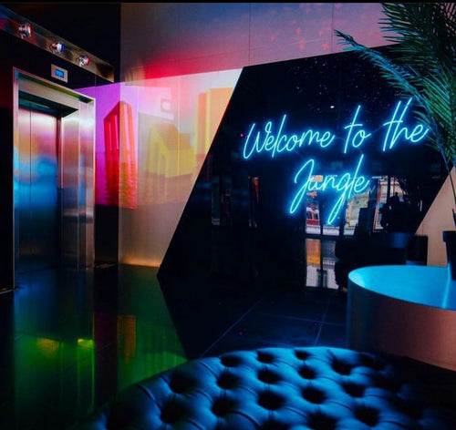 Welcome to the jungle neon sign