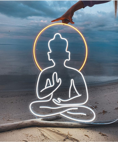 Yoga buddha neon sign