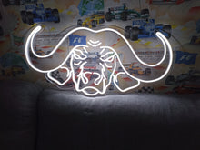 Load image into Gallery viewer, Buffalo bull neon sign, rodeo neon sign, cow neon sign, buffalo led light, Cattle neon decor, Bison neon sign, ox neon sign, Wild ox sign
