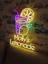 Load image into Gallery viewer, Lemonade Neon Sign – Lemon Drink Neon Light for Bar, Kitchen, Cafe or Summer Decor
