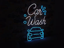 Load image into Gallery viewer, Car Wash Neon Sign – Bright Automotive Garage Light for Auto Shop, Detailing or Mechanic Deco
