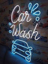 Load image into Gallery viewer, Car Wash Neon Sign – Bright Automotive Garage Light for Auto Shop, Detailing or Mechanic Deco
