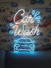 Load image into Gallery viewer, Car Wash Neon Sign – Bright Automotive Garage Light for Auto Shop, Detailing or Mechanic Deco
