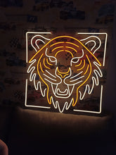 Load image into Gallery viewer, Neon Tiger, Tiger head Neon Sign, Anime LED Tiger neon lights sign, saber-toothed tiger neon sign, tiger&#39;s head on fire neon sign, tiger
