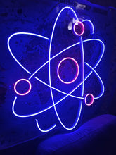 Load image into Gallery viewer, Atom - LED Neon Sign, Molecule neon sign, molecule neon light, human molecule led sign
