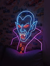 Load image into Gallery viewer, Vampire Fangs Neon Sign, Bloody Teeth Neon Sign, Gothic Horror Mouth Neon Sign

