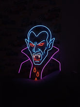 Load image into Gallery viewer, Vampire Fangs Neon Sign, Bloody Teeth Neon Sign, Gothic Horror Mouth Neon Sign
