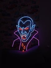 Load image into Gallery viewer, Vampire Fangs Neon Sign, Bloody Teeth Neon Sign, Gothic Horror Mouth Neon Sign

