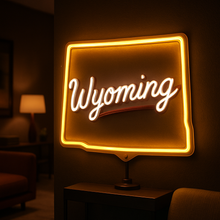 Load image into Gallery viewer, Wyoming map Neon Sign
