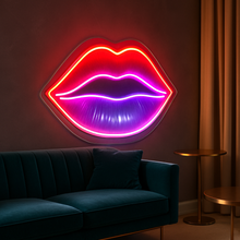 Load image into Gallery viewer, Women’s Lips Neon Sign, female lips neon sign, pouty lips neon sign, sensual lips neon sign

