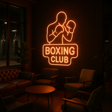 Load image into Gallery viewer, Boxing Club Neon Sign, Boxing Gym Neon Sign, Fighting Stance Neon Sign
