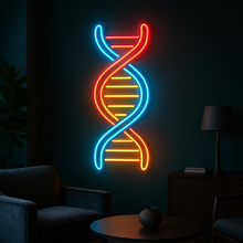 Load image into Gallery viewer, DNA Helix Neon Sign, Genetic Code Neon Sign, Double Helix Neon Sign Multicolor
