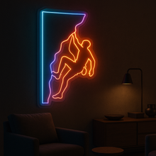 Load image into Gallery viewer, Rock Climber neon sign, Climbing Silhouette neon sign, Mountain Climber neon sign
