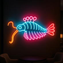 Load image into Gallery viewer, Opabinia Neon Sign, Cambrian Fossil Neon Sign, Ancient Creature Neon Sign Multicolor
